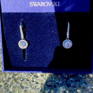 Swarovski white gold earrings